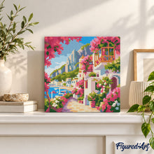 Laden Sie das Bild in den Galerie-Viewer, Mini Diamond Painting 25 x 25 cm - Blumenallee von Capri