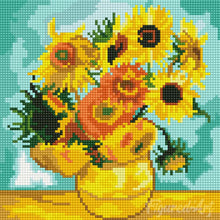 Laden Sie das Bild in den Galerie-Viewer, Mini Diamond Painting 25 x 25 cm - Van Gogh - Sonnenblumen