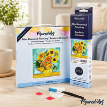 Laden Sie das Bild in den Galerie-Viewer, Mini Diamond Painting 25 x 25 cm - Van Gogh - Sonnenblumen