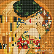 Laden Sie das Bild in den Galerie-Viewer, Mini Diamond Painting 25 x 25 cm - Der Kuss - Klimt