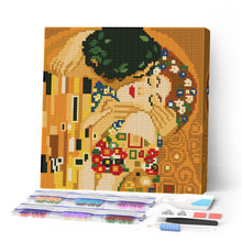 Laden Sie das Bild in den Galerie-Viewer, Mini Diamond Painting 25 x 25 cm Figured'Art - Der Kuss - Klimt