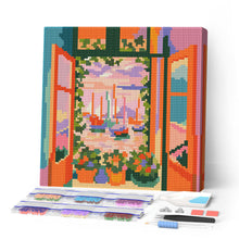Laden Sie das Bild in den Galerie-Viewer, Mini Diamond Painting 25 x 25 cm Figured'Art - Das offene Fenster - Matisse