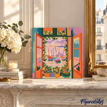 Laden Sie das Bild in den Galerie-Viewer, Mini Diamond Painting 25 x 25 cm - Das offene Fenster - Matisse