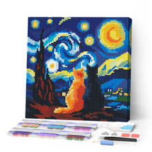 Laden Sie das Bild in den Galerie-Viewer, Mini Diamond Painting 25 x 25 cm Figured'Art - Gefährten der Sternennacht