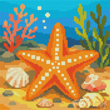 Laden Sie das Bild in den Galerie-Viewer, Mini Diamond Painting 25 x 25 cm - Seestern