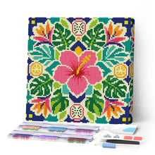 Laden Sie das Bild in den Galerie-Viewer, Mini Diamond Painting 25 x 25 cm Figured'Art - Hibiskus-Mandala
