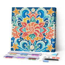 Laden Sie das Bild in den Galerie-Viewer, Mini Diamond Painting 25 x 25 cm Figured'Art - Muschel-Mandala