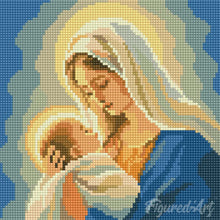Laden Sie das Bild in den Galerie-Viewer, Mini Diamond Painting 25 x 25 cm - Marias Umarmung