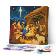 Laden Sie das Bild in den Galerie-Viewer, Mini Diamond Painting 25 x 25 cm Figured'Art - Weihnachtskrippe