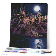 Laden Sie das Bild in den Galerie-Viewer, Diamond Painting - Hogwarts bei Nacht - Harry Potter – 40 x 50 cm auf Keilrahmen gespannt