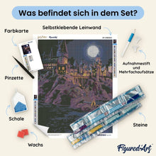 Laden Sie das Bild in den Galerie-Viewer, Diamond Painting - Harry Potter - Hogwarts bei Nacht