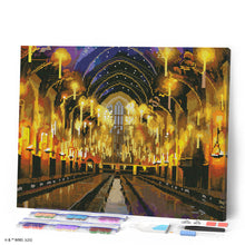 Laden Sie das Bild in den Galerie-Viewer, Diamond Painting - Große Halle - Harry Potter – 40 x 50 cm auf Keilrahmen gespannt