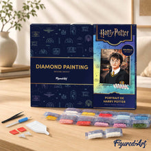 Laden Sie das Bild in den Galerie-Viewer, Diamond Painting - Porträt von Harry Potter – 40 x 50 cm auf Keilrahmen gespannt