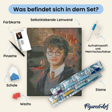 Laden Sie das Bild in den Galerie-Viewer, Diamond Painting - Porträt von Harry Potter – 40 x 50 cm auf Keilrahmen gespannt