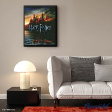 Laden Sie das Bild in den Galerie-Viewer, Diamond Painting - Hogwarts in Flammen - Harry Potter – 40 x 50 cm auf Keilrahmen gespannt
