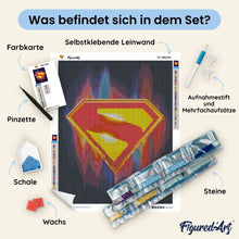 Laden Sie das Bild in den Galerie-Viewer, Diamond Painting - Superman - Superman-Schild