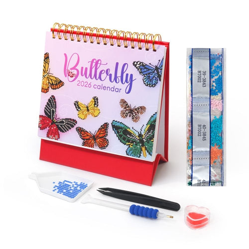 Diamond Painting Kalender 2026 – Schmetterlinge Figured'Art