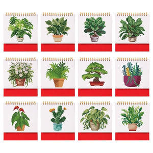 Diamond Painting Kalender 2026 – Zimmerpflanzen im Topf