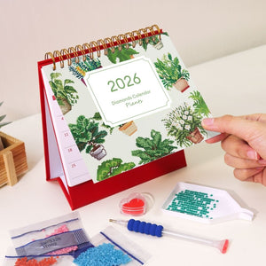 Diamond Painting Kalender 2026 – Zimmerpflanzen im Topf
