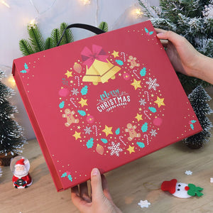 Diamond Painting Adventskalender 2025 - 24 Türchen für einen Glanz-Countdown (Rot)