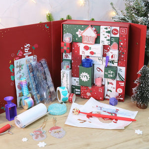 Diamond Painting Adventskalender 2025 - 24 Türchen für einen Glanz-Countdown (Rot)
