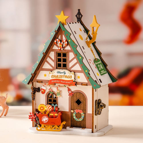 Miniaturhaus - Funkelndes Weihnachtsheim