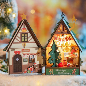 Miniaturhaus - Funkelndes Weihnachtsheim