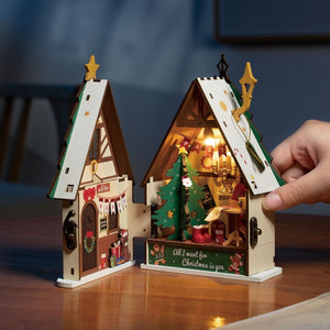 Miniaturhaus - Funkelndes Weihnachtsheim