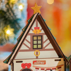 Miniaturhaus - Funkelndes Weihnachtsheim