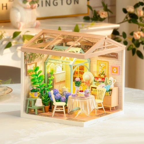 Miniaturhaus - Blühender Tee Garten