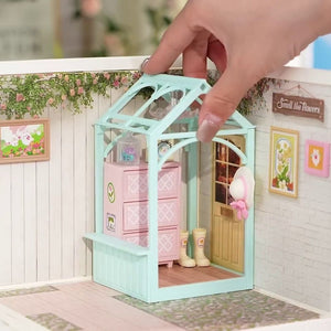Miniaturhaus - Blühender Tee Garten
