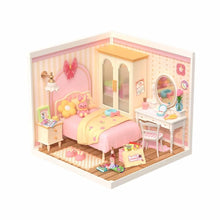 Laden Sie das Bild in den Galerie-Viewer, Miniaturhaus - Niedliches rosa Schlafzimmer