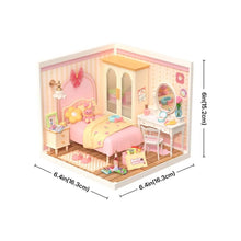 Laden Sie das Bild in den Galerie-Viewer, Miniaturhaus - Niedliches rosa Schlafzimmer