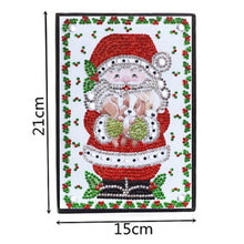 Laden Sie das Bild in den Galerie-Viewer, Notizbuch Diamond Painting Weihnachtsmann mit Welpen