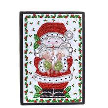 Laden Sie das Bild in den Galerie-Viewer, Notizbuch Diamond Painting Weihnachtsmann mit Welpen