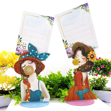 Laden Sie das Bild in den Galerie-Viewer, Notizhalter Diamond Painting Frauen mit Set 2 Stück