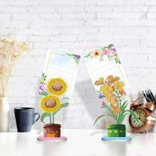 Laden Sie das Bild in den Galerie-Viewer, Notizhalter Diamond Painting Blumen 2 Stück