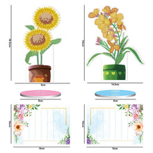 Laden Sie das Bild in den Galerie-Viewer, Notizhalter Diamond Painting Blumen 2 Stück