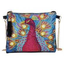 Laden Sie das Bild in den Galerie-Viewer, Tasche Diamond Painting Pfau Rot