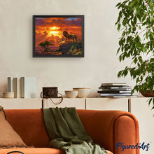 Laden Sie das Bild in den Galerie-Viewer, Malen nach Zahlen für Erwachsene | Löwe und Sonnenuntergang | Figured'Art
