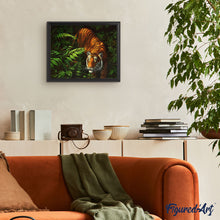 Laden Sie das Bild in den Galerie-Viewer, Malen nach Zahlen für Erwachsene | Tiger im Farne | Figured'Art