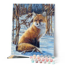 Laden Sie das Bild in den Galerie-Viewer, Malen nach Zahlen für Erwachsene | Fuchs im Schnee | Figured'Art
