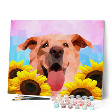 Laden Sie das Bild in den Galerie-Viewer, Malen nach Zahlen – Hund Polygon Art