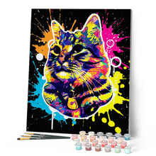 Laden Sie das Bild in den Galerie-Viewer, Malen nach Zahlen – Katze Pop Art