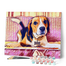 Laden Sie das Bild in den Galerie-Viewer, Malen nach Zahlen – Herziger Beagle