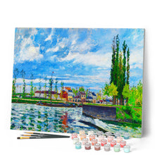 Laden Sie das Bild in den Galerie-Viewer, Malen nach Zahlen – Die Schleuse in Pontoise – Camille Pissarro