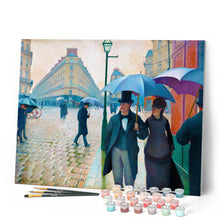 Laden Sie das Bild in den Galerie-Viewer, Malen nach Zahlen – Paris-Straße, Regentag – Gustave Caillebotte