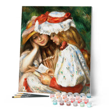 Laden Sie das Bild in den Galerie-Viewer, Malen nach Zahlen – Zwei Lesende Mädchen – Renoir
