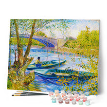Laden Sie das Bild in den Galerie-Viewer, Malen nach Zahlen – Angler und Boote an der Pont de Clichy – Van Gogh