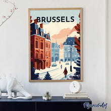 Laden Sie das Bild in den Galerie-Viewer, Diamond Painting – Reiseplakat Brüssel